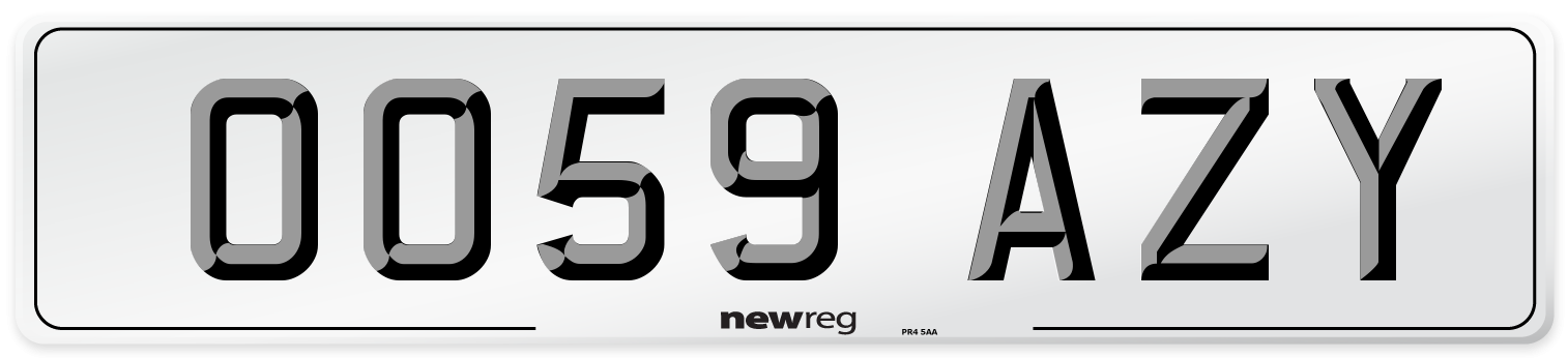 OO59 AZY Number Plate from New Reg